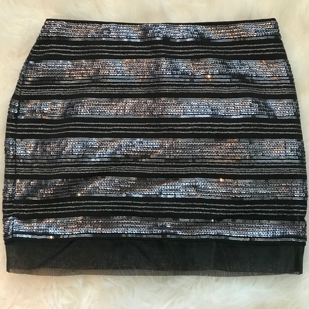 Sequin Mini Skirt by  Express